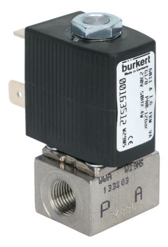 Solenoid Valve G1/8'' NC Stainless Steel FKM 0-6bar/87psi 24VDC Oxygen Fat/Oil Free 6011 227648