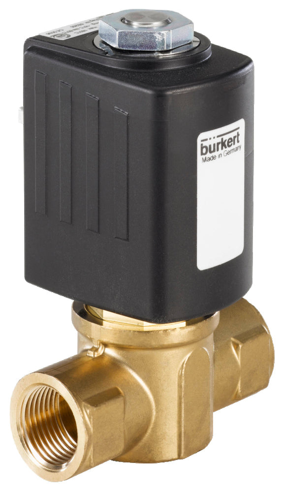 Solenoid Valve G1/4'' NC Brass FKM 0-30bar/435psi 24VDC Oxygen Fat/Oil Free 6027 186508