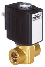 Solenoid Valve G1/4'' NC Brass FKM 0-30bar/435psi 24VDC Oxygen Fat/Oil Free 6027 186508