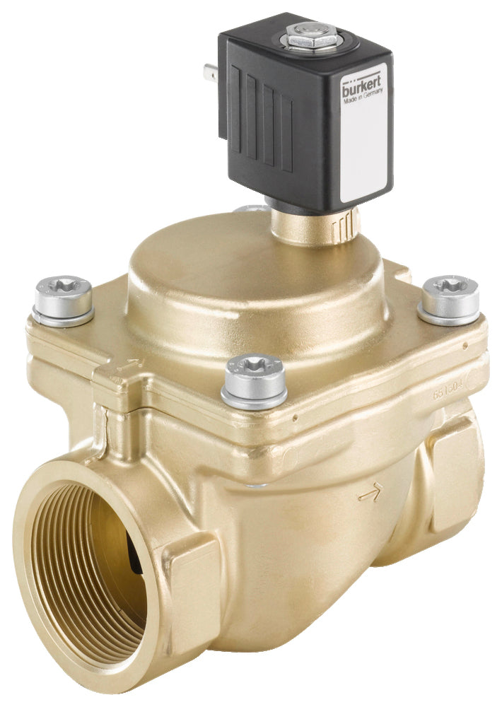 Solenoid Valve NPT 1 1/2'' NC Brass NBR 0.2-16bar/3-232psi 120VAC 6281 273444