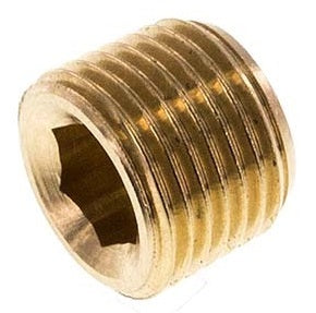 3/4'' Brass Closing plug with Inner Hex without collar 16 Bar [2 Pieces]