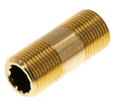 G 3/4'' Brass Double Pipe Nipple 16 Bar DIN 2982 - 100mm
