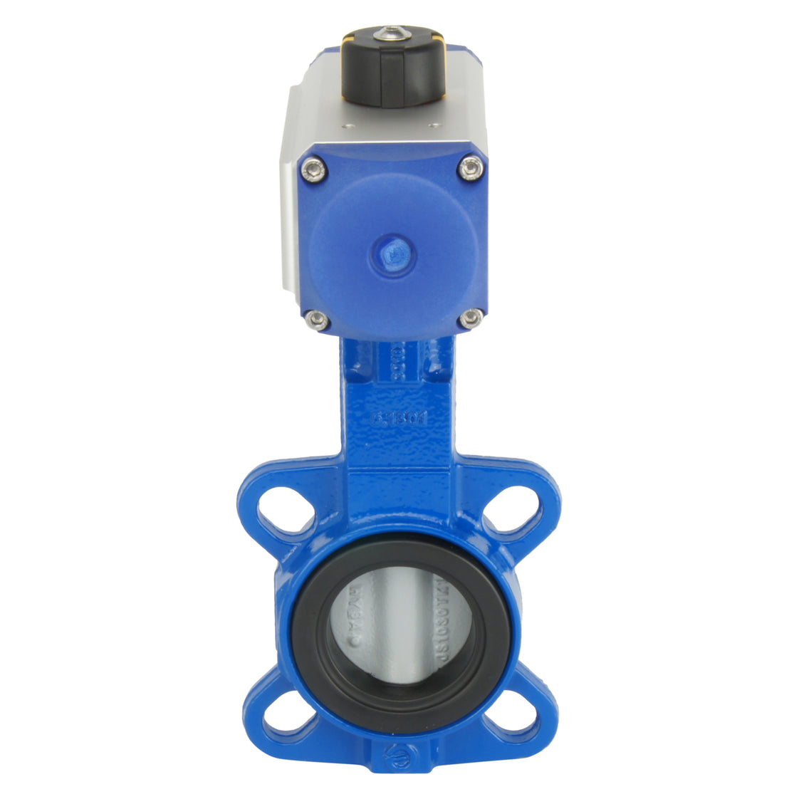 DN50 (2 inch) Wafer Pneumatic Butterfly Valve GG25-Stainless Steel-EPDM Double Acting - BFLW