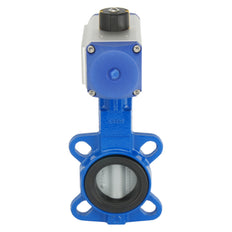 DN80 (3 inch) Wafer Pneumatic Butterfly Valve GG25-Stainless Steel-NBR Double Acting - BFLW