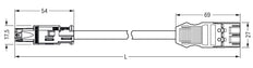 Wago 774 Patch Cable Adjustable Building Installation - 774-9293/1517-401
