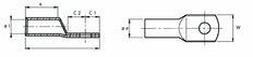 Cimco Press Cable Lug For Copper Cable - 180725 [50 Pieces]
