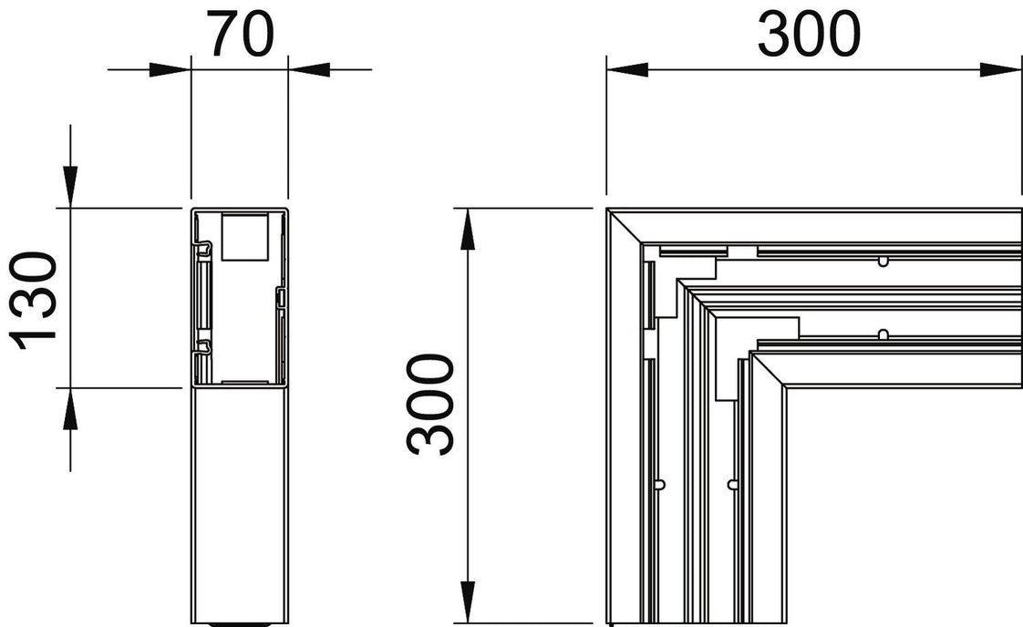 OBO GK Vertical Corner Piece Wall channel - 6274520