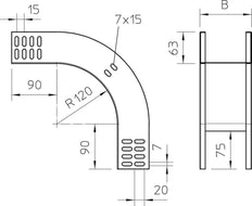 OBO RBV Bend/corner Piece Cable Tray - 7007055