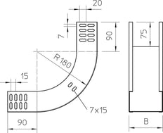 OBO RBV Bend/corner Piece Cable Tray - 7007005