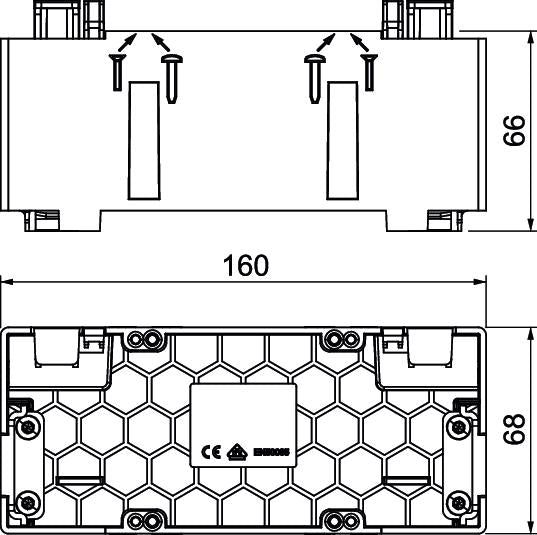 Rehau by OBO SIGNA Mounting Box Wall channel - 6133579