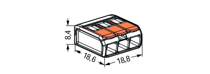 Wago 221 Weldclamp - 221-413 [50 Pieces]