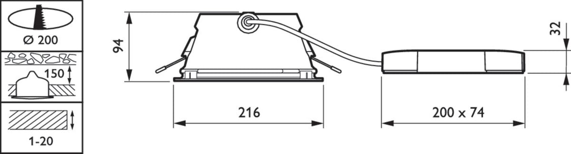 Philips GreenSpace Downlight/Spotlight/Floodlight - 79327200