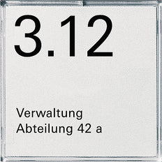 Gira Single White Door Information Board Accessories - 107100