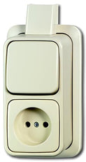 ABB Busch-Jaeger Combination Switch Plate Socket Outlet - 2CKA001642A0157