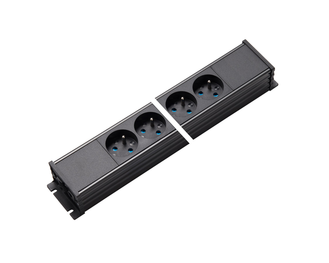 Martin Kaiser 4-Way Power Outlet Strip With Earthing Pin Shutter Input Output - 1254/4-2/SW [10 Pieces]