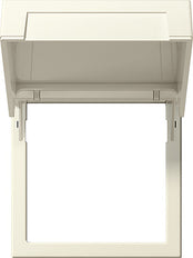 Gira System 55 Mounting Plate With Flip Lid Cream White - 265801