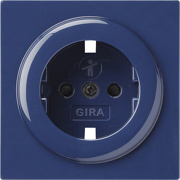 S-Color Blue Wall Socket Cover With Shutter And Grounding - 092146