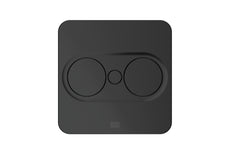 Bach Twist2 2x230V Square Matte Black Office Built-In Plug Socket - 946.101