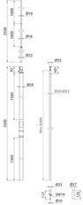 Dehn HVI Conductor 23mm Cu With Support Tube L 3200mm - 819338