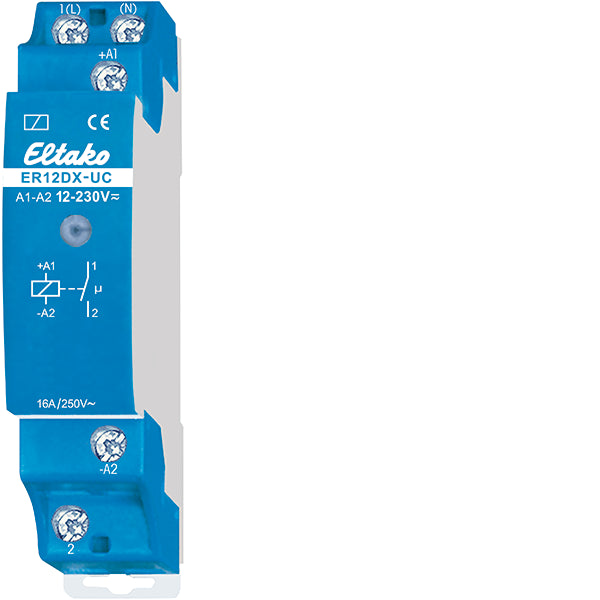Eltako ER12DX-UC DIN Rail Switching Relay 16A 250V - 22100002