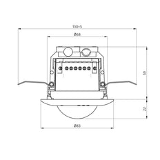 BEG PD2N DALI-2 Motion Detector 10M Range White IP20 - 93455
