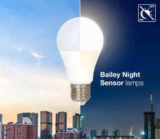 Bailey LED A60 E27 Night Sensor Bulb 9W 820lm 2700K - 145743 [2 Pieces]