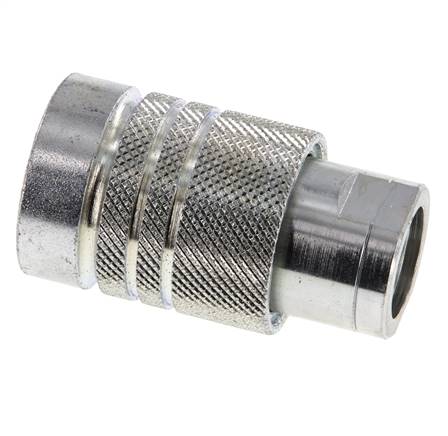 Steel DN 10 Hydraulic Coupling Socket 8 mm L Compression Ring ISO 7241-1 A/8434-1 D 16mm