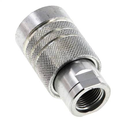 Steel DN 10 Hydraulic Coupling Socket 8 mm L Compression Ring ISO 7241-1 A/8434-1 D 16mm