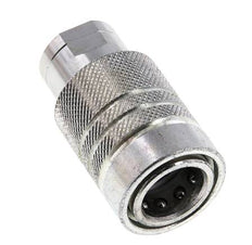 Steel DN 10 Hydraulic Coupling Socket 8 mm L Compression Ring ISO 7241-1 A/8434-1 D 16mm