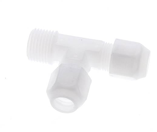 10x12mm & R1/2'' PP Right Angle Tee Hose Fitting with Male Threads 10bar/145psi