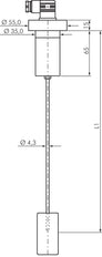 Float Level Switch Adjustable 120-500mm Flange Mount 10bar