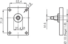 Hydraulic Gear Pump 1.2cm³ 280bar Plessey Flange Size 1
