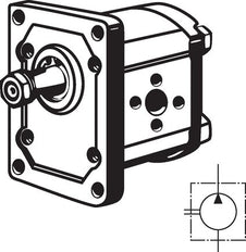 Hydraulic Gear Pump 1.6cm³ 280bar Plessey Flange Size 1