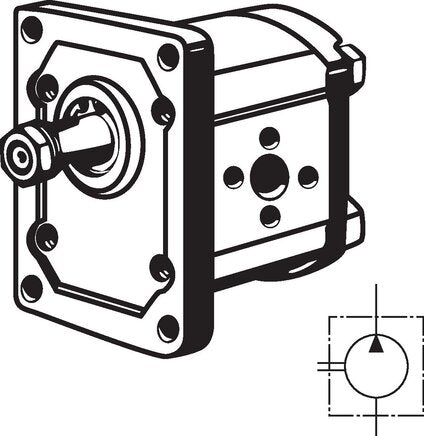 Hydraulic Gear Pump 4.8cm³ 230bar Plessey Flange Size 1