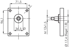 Hydraulic Gear Pump 11cm³ 250bar Plessey Flange Size 2 - Rexroth