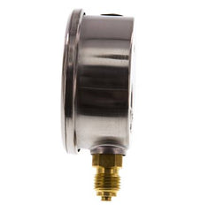 -1..1.5 Bar (-15..22 psi) Glycerin Pressure Gauge Below Stainless steel/Brass 63 mm Class 1.6