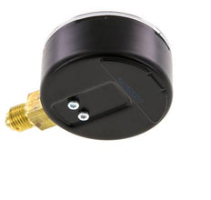 -1..9 Bar (-15..131 psi) Pressure Gauge Below Steel/Brass 63 mm Class 1.6