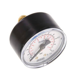 0..1 Bar (0..15 psi) Pressure Gauge Rear Steel/Brass 50 mm Class 1.6