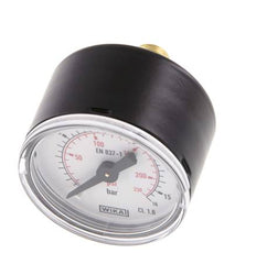 0..16 Bar (0..232 psi) Pressure Gauge Rear Steel/Brass 40 mm Class 1.6