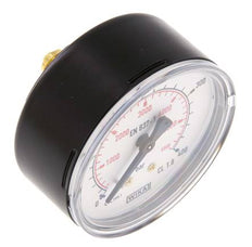 0..400 Bar (0..5802 psi) Pressure Gauge Rear Steel/Brass 63 mm Class 1.6
