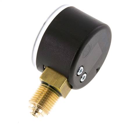 0..6 Bar Pressure Gauge Below Plastic/Brass 40 mm Class 2.5