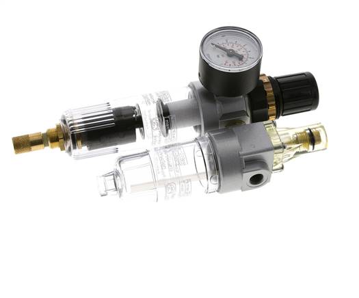 FRL 2-Part G1/8'' 350 l/min 0.5-6.0bar/7-87psi Auto Polycarbonate Standard 0