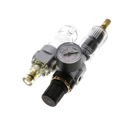 FRL 2-Part G1/8'' 350 l/min 0.5-6.0bar/7-87psi Auto Polycarbonate Standard 0
