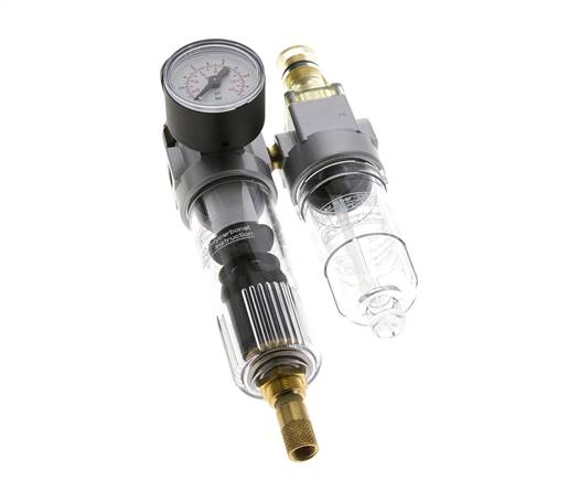 FRL 2-Part G1/8'' 350 l/min 0.5-6.0bar/7-87psi Auto Polycarbonate Standard 0