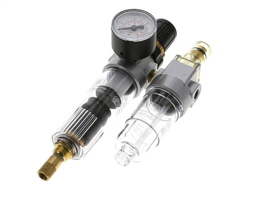 FRL 2-Part G1/8'' 350 l/min 0.5-6.0bar/7-87psi Auto Polycarbonate Standard 0