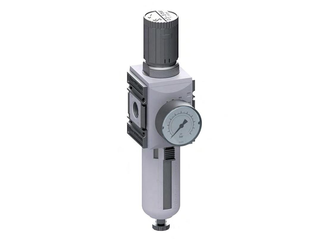 Filter-Regulator G3/8'' 4500 l/min 0.5-10.0bar/7-145psi Auto Polycarbonate Futura 2