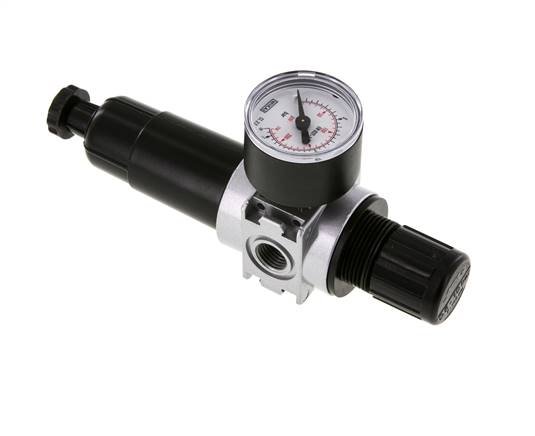 Filter-Regulator G1/4'' 1450 l/min 0.5-10.0bar/7-145psi Semi-Auto 40 mm Pressure Gauge Metal Multifix 0