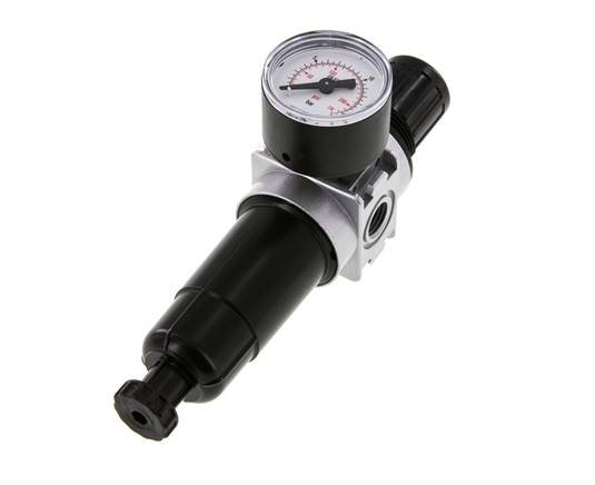 Filter-Regulator G1/4'' 1450 l/min 0.5-10.0bar/7-145psi Semi-Auto 40 mm Pressure Gauge Metal Multifix 0