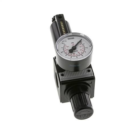Filter-Regulator G3/8'' 1600 l/min 0.2-6.0bar/3-87psi Semi-Auto Metal Multifix 1