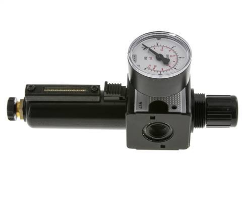 Filter-Regulator G3/8'' 1600 l/min 0.1-3.0bar/1-44psi Semi-Auto Metal Multifix 1